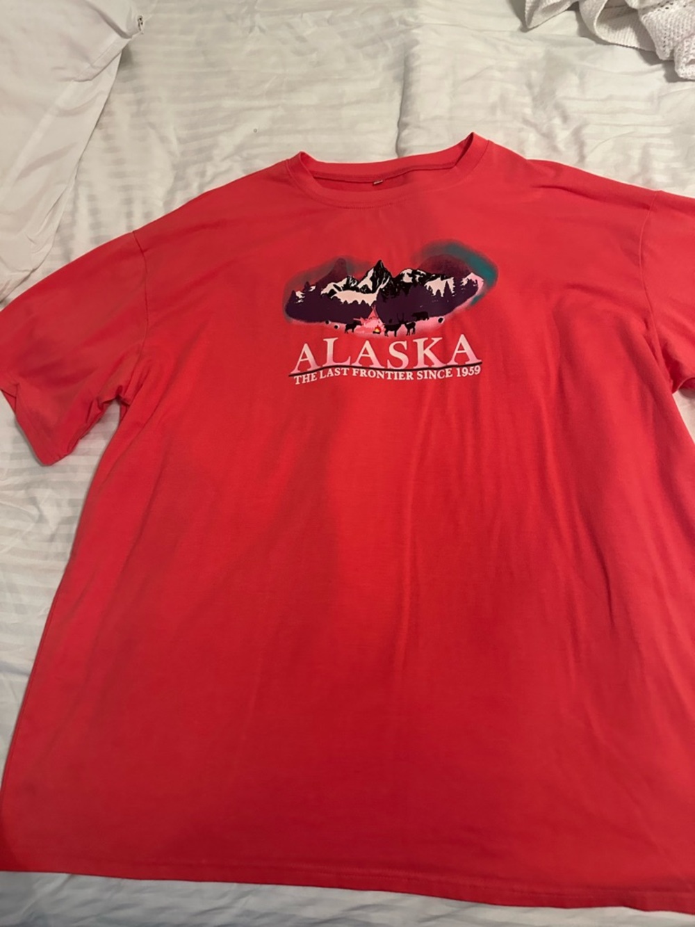 Alaska Graphic Red Men's Short Sleeve Tee